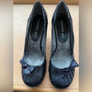 Madden Girl Black Heels with Classic Design